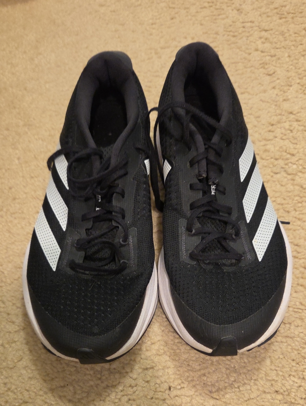 adidas Men's Black and White Athletic Running Shoes